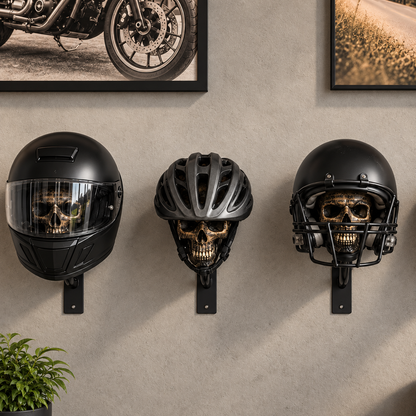 Vintage Skull Helmet Hook