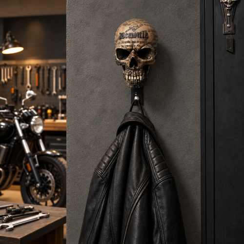 Vintage Skull Helmet Hook