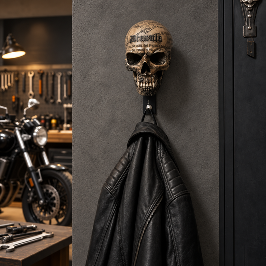 Vintage Skull Helmet Hook
