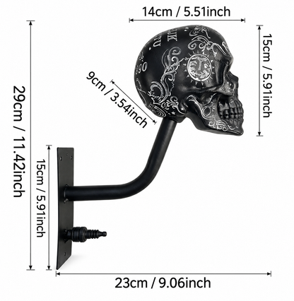 Vintage Skull Helmet Hook