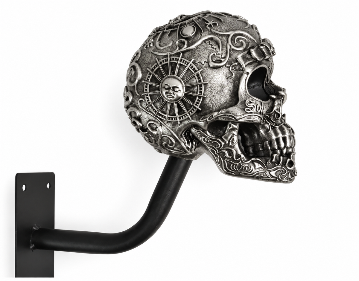 Vintage Skull Helmet Hook