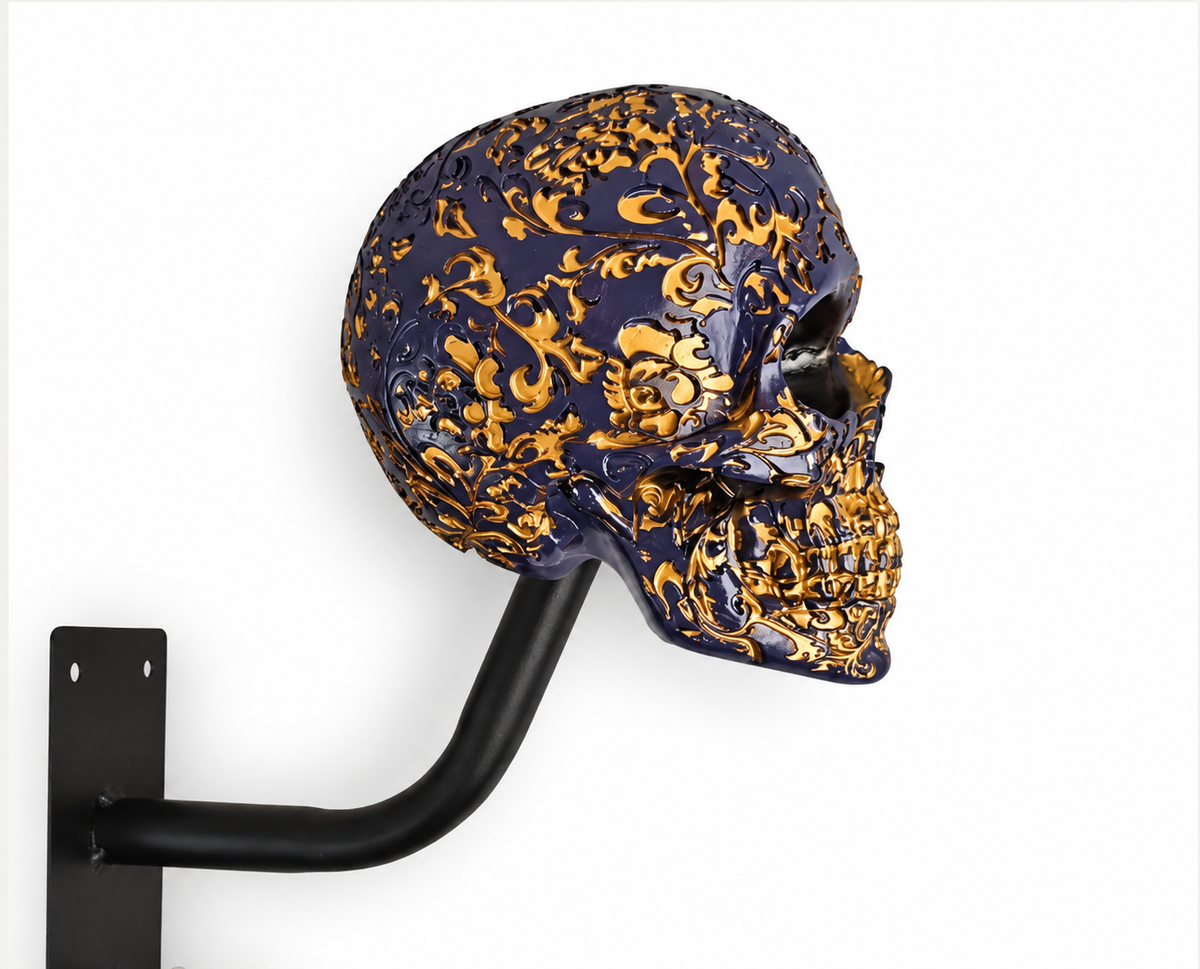Vintage Skull Helmet Hook